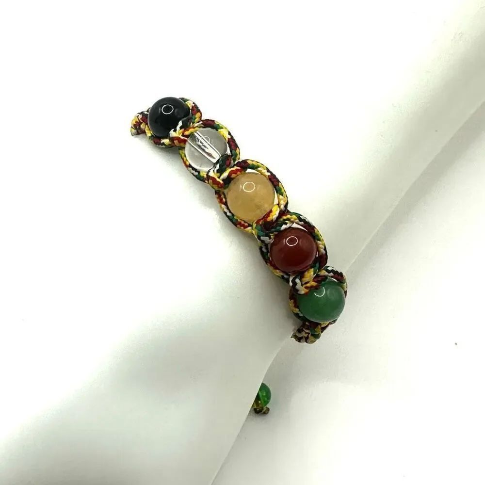 Natural stone braided protection bracelet